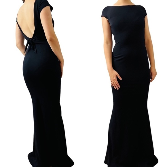 Katie May Dress Long Formal Navy Blue Fitted Bridesmaid Intrigue 2 Extra Small - Picture 1 of 6